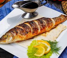 Форель речная на углях