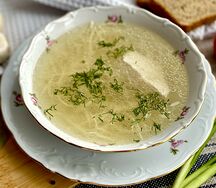 Суп лапша-домашняя с мясом цыплят