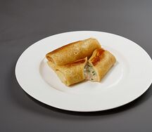 Блины с сыром и ветчиной