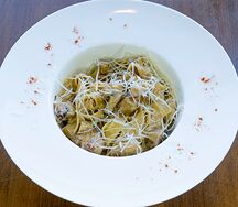 Феттуччине с курицей и грибами