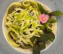 Паста с индейкой и грибами