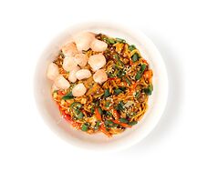 Лапша с гребешками