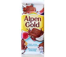 Шоколадная плитка Alpen Gold инжир-кокос-крекер
