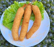 Жареный цицак с сыром