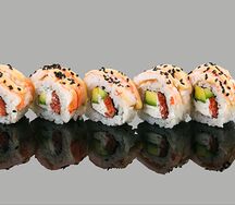 Ролл с креветкой с соусом айоли 