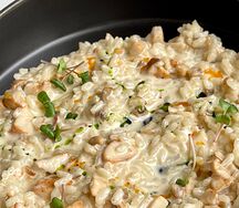 Ризотто с курицей и белыми грибами