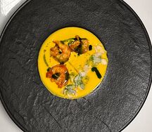 Кукурузный суп с креветкой