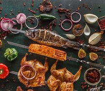 Форель речная на мангале