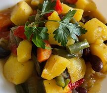 Рагу овощное с фасолью