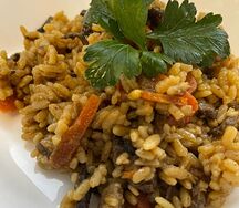 Плов с грибами