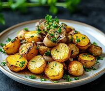 Картофель бэйби с шампиньонами 