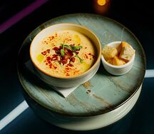 Крем-суп сырный с беконом