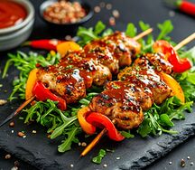 Мини-шашлычки из курицы