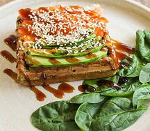 Вафля с лососем