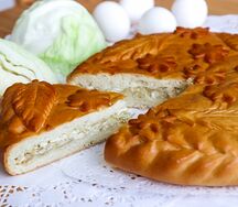 Пирог с капустой и яйцом