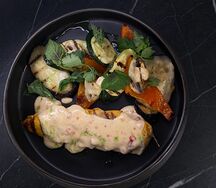Куриное филе с овощами гриль