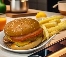 Мини бургер с картофелем фри