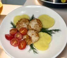 Пюре с куриными фрикадельками