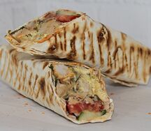 Шашлык из свинины в обычном лаваше стандарт