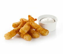 Креветки темпура и цезарь соус