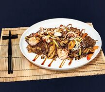 Соба с лососем