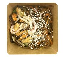 Лапша гречневая с морепродуктам