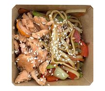 Лапша удон с лососем