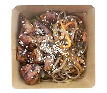 Лапша гречневая со свининой