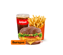 Бургер Арбатский с курицей Большой Комбо