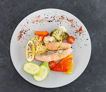 Лосось на пару