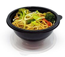 Удон с овощами и шампиньонами