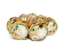 Горячий ролл Горячий краб с лососем