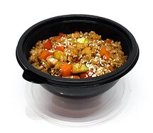 Теппаньяки с овощами и шампиньонами