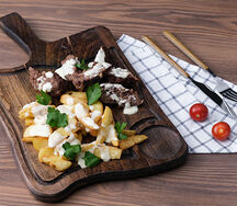 Кюфта-кебаб из баранины с плавленым сыром