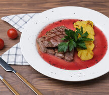 Говяжья вырезка с винным соусом