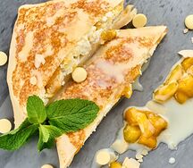 С творогом, манго и белым шоколадом