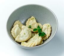 Вареники с картофелем и беконом