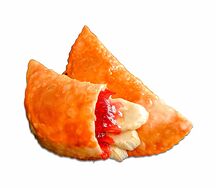 Чебурек с клубникой и бананом