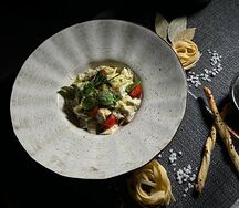 Фарфалле с курицей