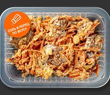 Салат с куриной печенью и морковью по-корейски