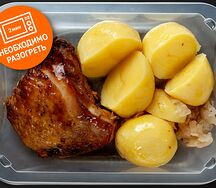 Цыпленок жареный с отварным картофелем