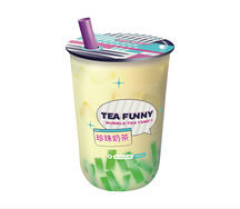 Милкшейк Маракуйя-апельсин с яблочными кусочками S