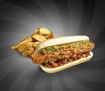 Хот-дог с беконом и картофелем