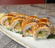 Сяке эби темпура