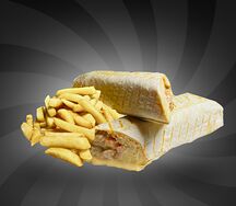 Шаурма с курицей и картофель