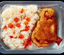 Горбуша в тесте с рисом и гавайской смесью