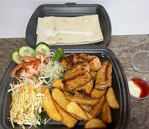 Комбо с шашлыком из свинины и картофелем по-деревенски