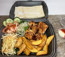 Комбо с куриным шашлыком и картофелем по-деревенски