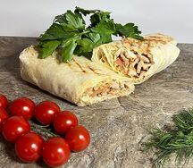 Шаурма с рубленым шашлыком из курицы