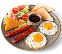 Завтрак с колбасками